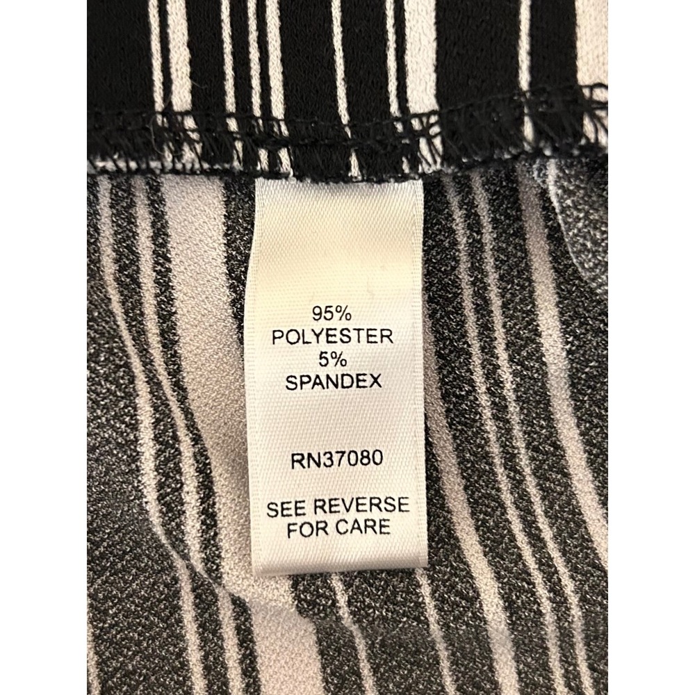 EST. 1946 Womens XL Black White Vertical Stripe Wide Leg Elastic Waist Pants - Picture 6 of 6